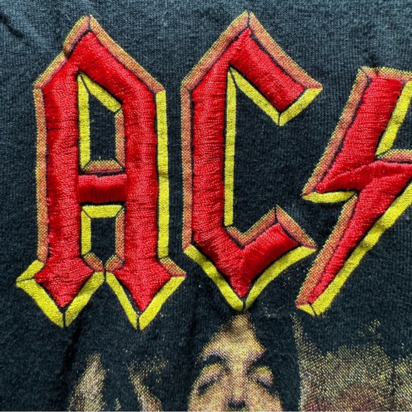 Vintage 90s AC/DC Highway to Hell TShirt XL Embroidered Double Sided Band Tee - Picture 4 of 9